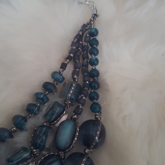 Chicos Beaded Anne Teal Necklace - Picture 4 of 5